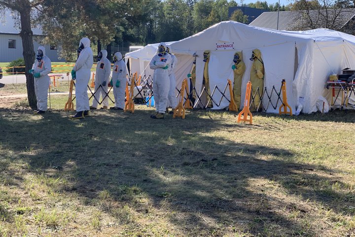 Pratybų metu.