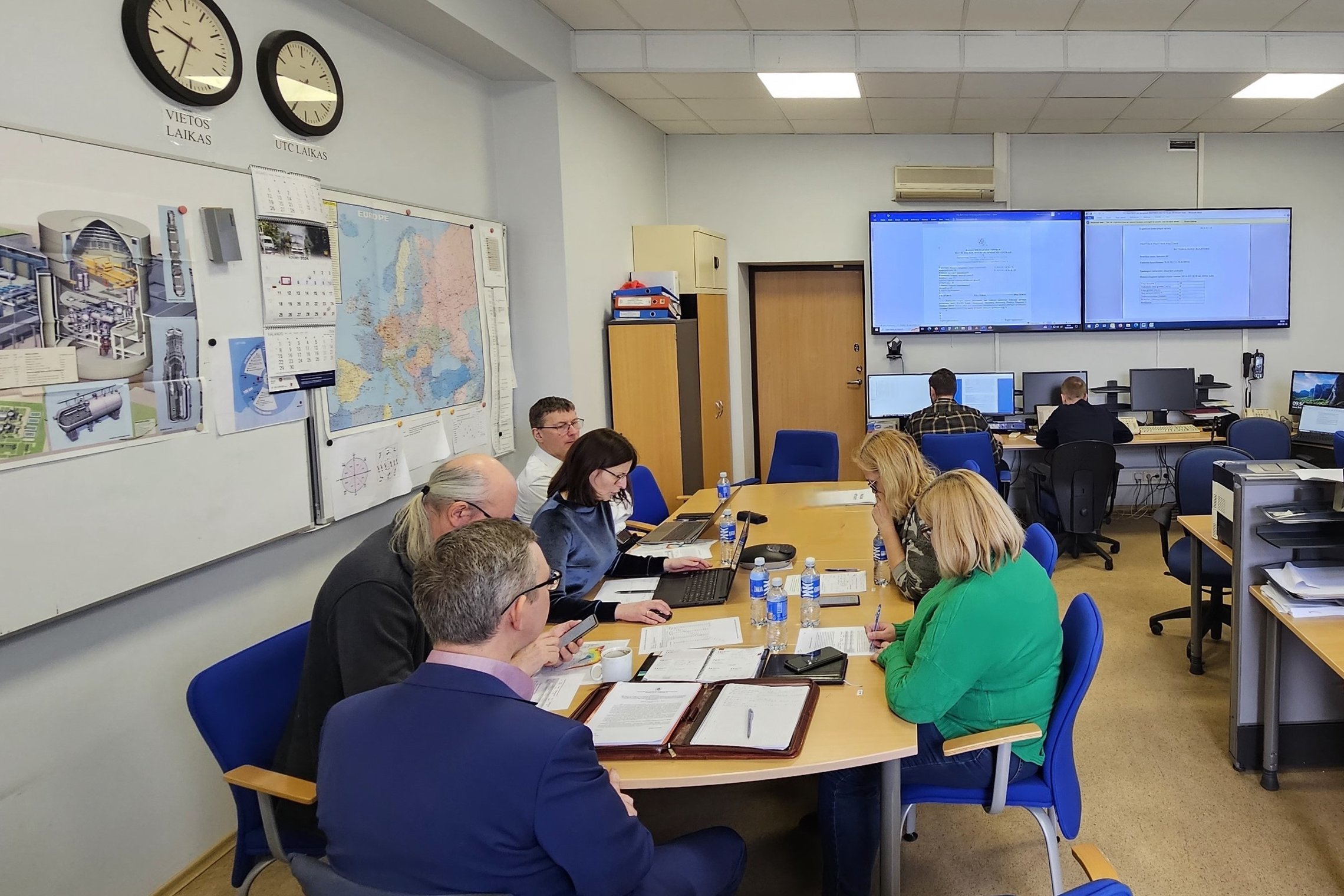VATESI Emergency Operations Centre during the exercise.