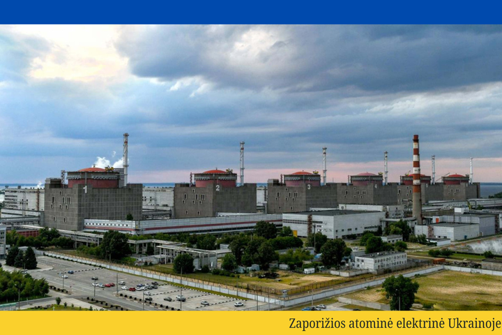 Zaporižios atominė elektrinė Ukrainoje (Energoatom'o nuotrauka).